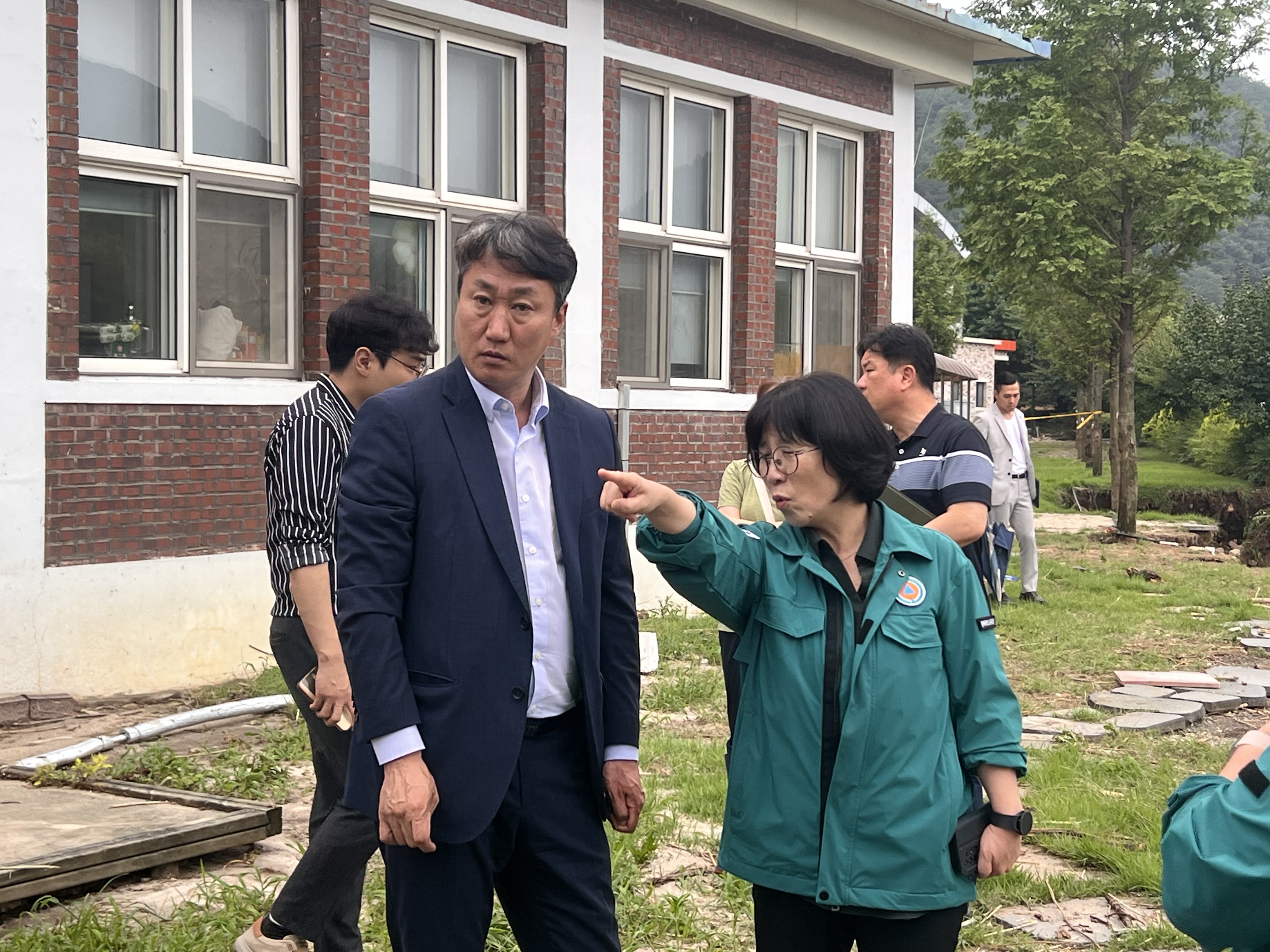 진형석 도의원, 호우피해 학교 현장 점검 2