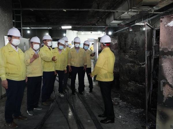 환복위, 남원의료원 화재 복구 현장 방문 3