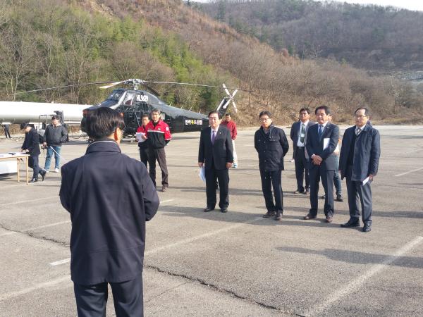 환복위, 산불진화 임차헬기 담수능력 시연 현장검증 4