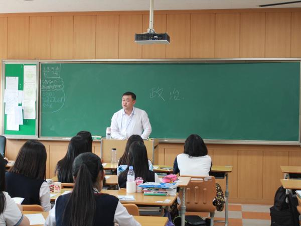 송성환 도의원, 재능기부교사로 위촉되어 진로교육 실시 2